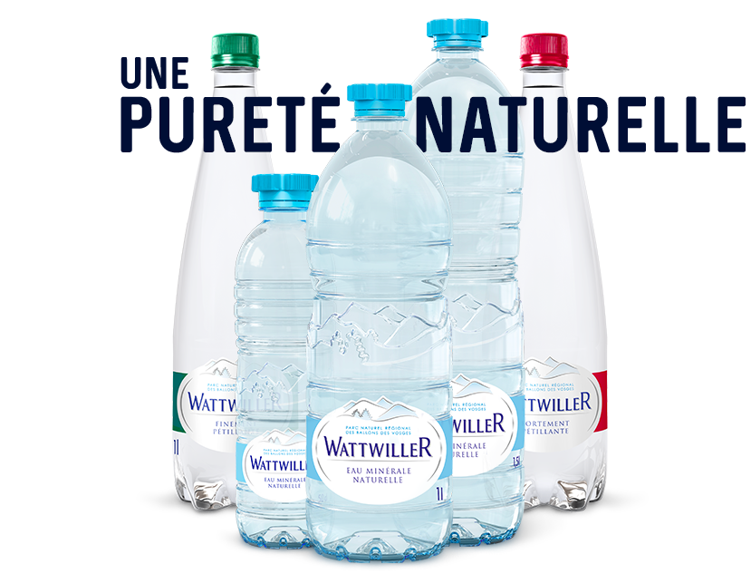 bouteilles d'eaux, une pureté naturelle